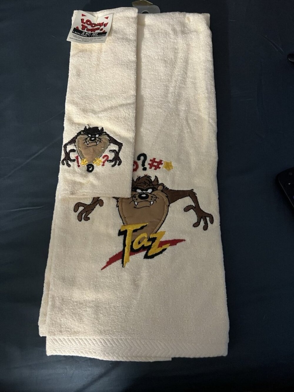 1993 Looney Tunes Taz Tasmanian Devil Golf Tennis Towel NEW OLD STOCK
